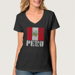 Peruanische Peru-Flagge Retro Vintage-Land Souveni T-Shirt
