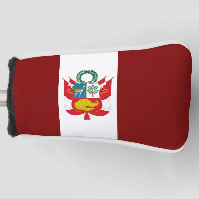 peruanische Wappenflagge Golf Headcover (Vorderseite)