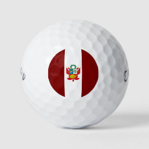 peruanische Wappenflagge Golfball