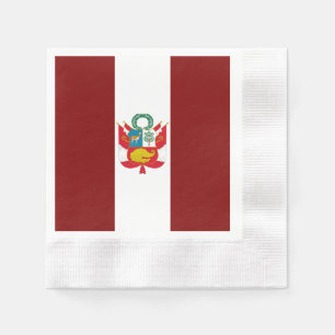 peruanische Wappenflagge Serviette