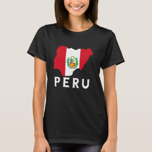 Peruanischer Flaggen Peru Karte Peruanische Roots  T-Shirt
