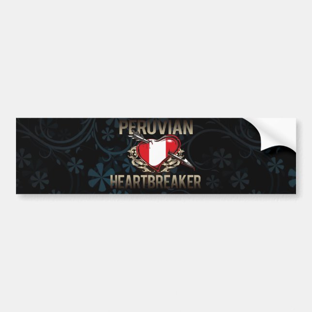 Peruanischer Heartbreaker Autoaufkleber (Vorne)