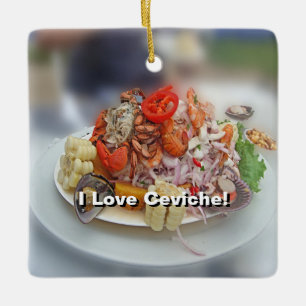 Peruanisches Ceviche! Keramikornament