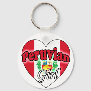 Peruanisches Mädchen Schlüsselanhänger
