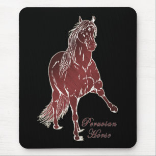 Peruanisches Pferd Woodcut Mousepad