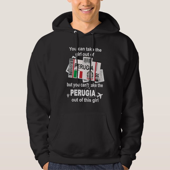 Perugia Boarding Pass  Perugia Girl  Perugia Hoodie (Vorderseite)