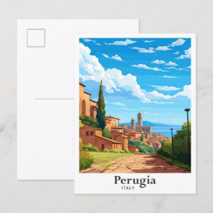 Perugia Italien Kunst, Dichtung und Musik Postkarte