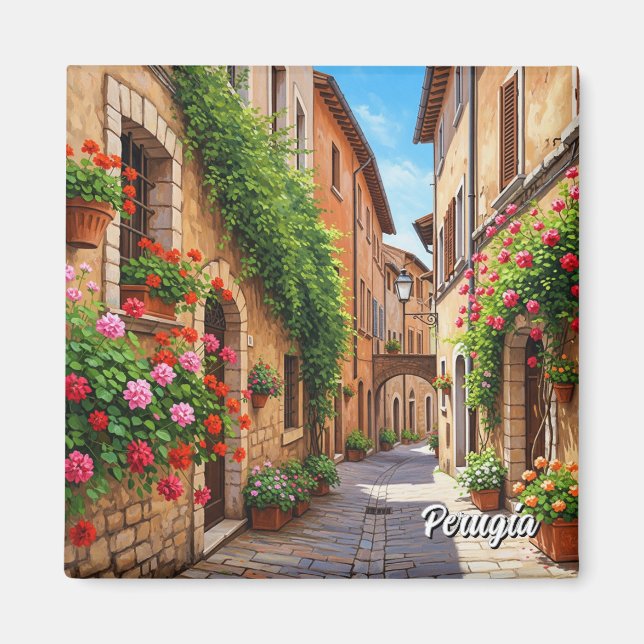 Perugia Italien Reise Magnet (Vorne)