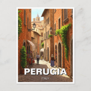 Perugia Italien Reisen Postkarte