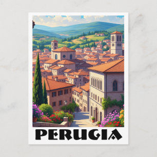 Perugia Italien Reisen Postkarte