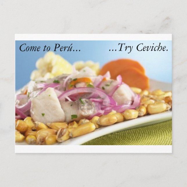 Peruvian Ceviche Postcard Postkarte (Vorderseite)