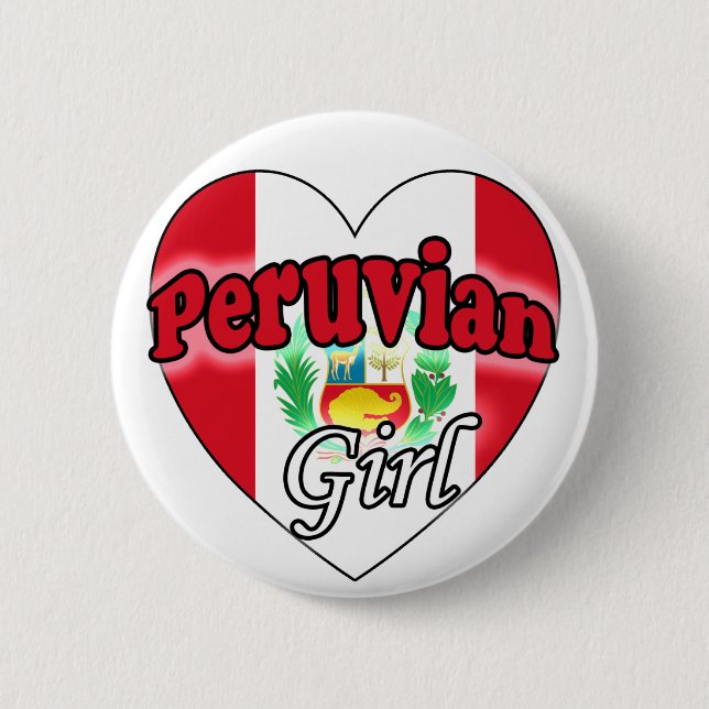 Peruvian Girl Button (Vorderseite)