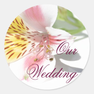 Peruvian Lilly Our Wedding Einladungs-Sticker Runder Aufkleber