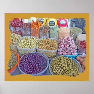 Peruvian Matket-Olives Poster
