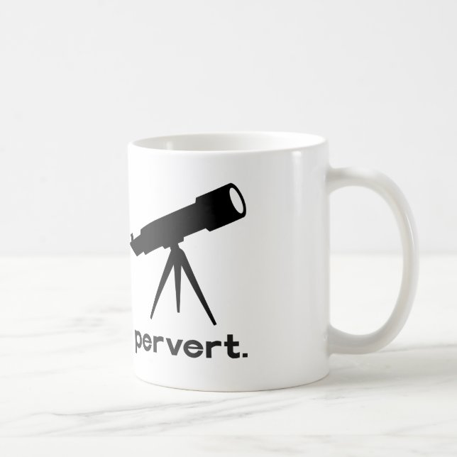 Pervertieren mit Telescope Funny Parody Spaß Tasse (Rechts)