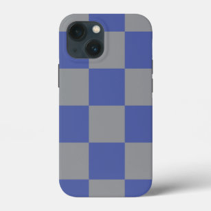 Perwinkle Blue Gray Checkerboard Squares Muster Case-Mate iPhone Hülle