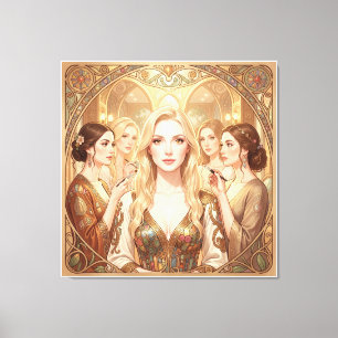 Peryte-Serie: Die goldene Muse Leinwanddruck