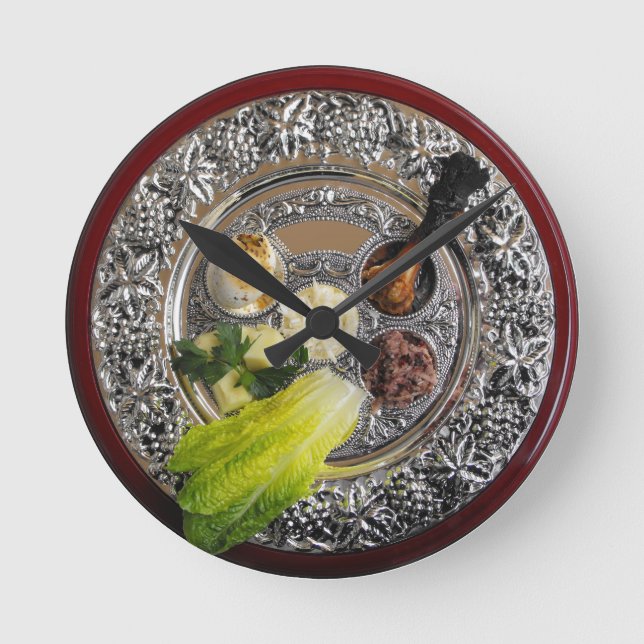 Pesach - Pessach - Zeit Runde Wanduhr (Vorderseite)