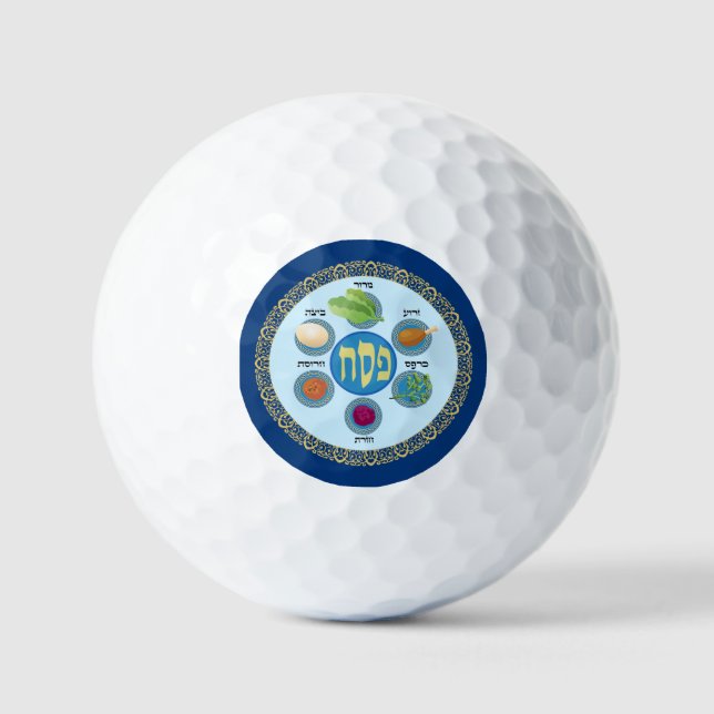 Pesach Seder Kosher sechs verschiedene Pessach-Leb Golfball (Vorderseite)