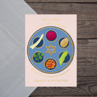 Pesach Seder Plate Happy Pessach Abendessen