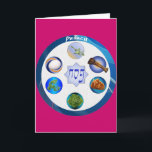 Pesach Seder Platten-Karte Feiertagskarte<br><div class="desc">Pesach Seder Platten-Karte</div>