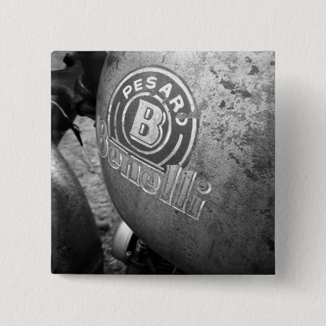 Pesaro Benelli Oldtimer-Motorrad Button (Vorderseite)