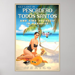 Pescadero y Todos Santos Mexico Baja California Poster