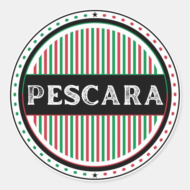 Pescara City Pride Emblem – Italienische Identität Runder Aufkleber (Vorderseite)