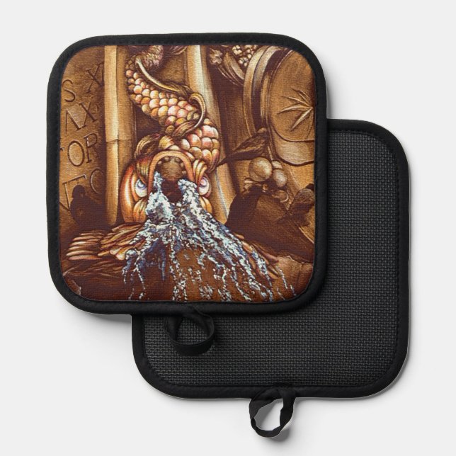 Pesce Topflappen (Vorderseite/Rückseite)