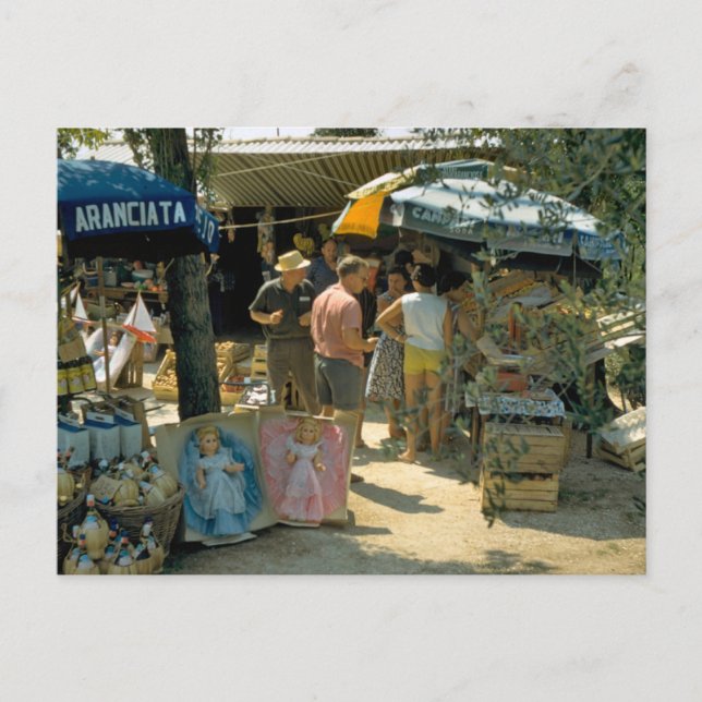 Peschiera, Gardasee, Markt Postkarte (Vorderseite)