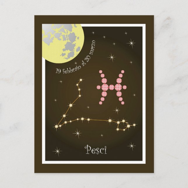 Pesci 19 febbraio al 20 marzo Postkarte (Vorderseite)