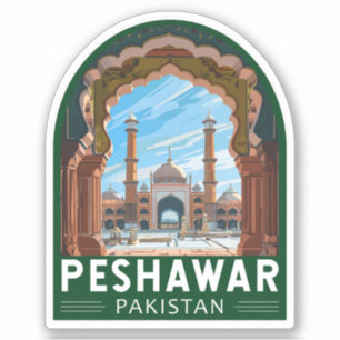Peshawar Pakistan Reisen Kunst Vintag Aufkleber