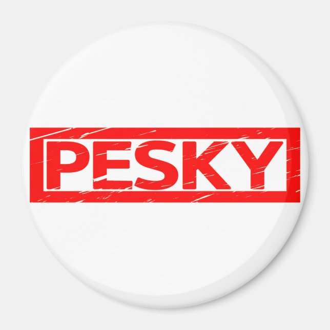 Pesky-Briefmarke Magnet (Vorne)