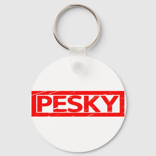 Pesky-Briefmarke Schlüsselanhänger (Vorderseite)