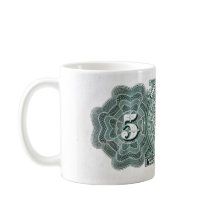 Peso-Banknote Mexikos 5, aztekischer Kalender