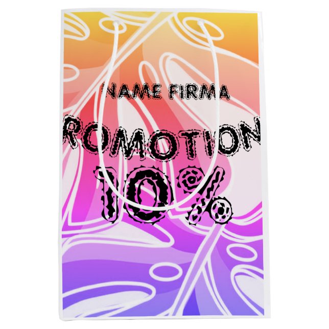Pesonalized name PROMOTIONS Mittlere Geschenktüte (Vorderseite)