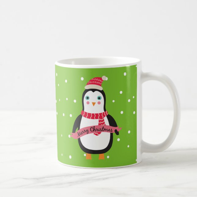 Pesonalized Niedlich Small Christmas Penquin Kaffeetasse (Rechts)