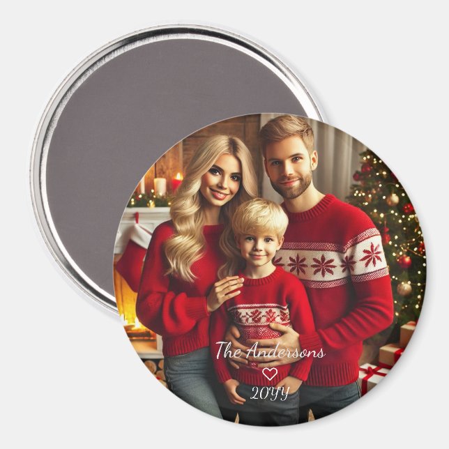 Pesonatisches Foto Weihnachten Magnet (Vorderseite/Rückseite)
