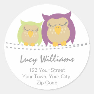 Pesrsonalized Owl Address Stickers