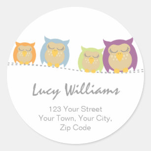 Pesrsonalized Owl Address Stickers