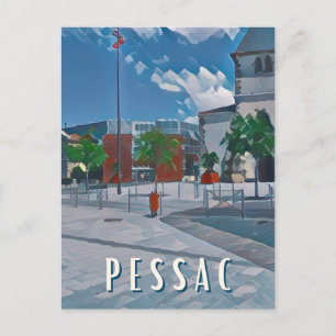 Pessac Foto Vintage Postkarte