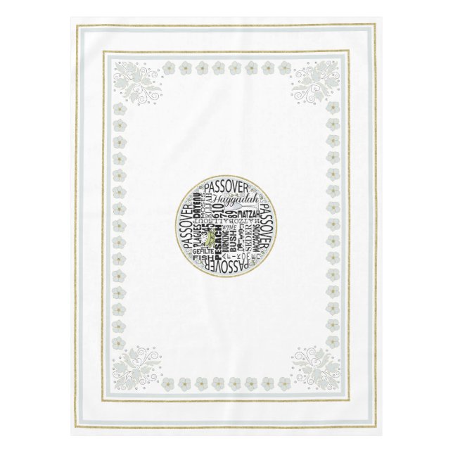 Pessach 52/70" Tablettenfilm "Pessach Seder Tuch" Tischdecke (Vorderseite)