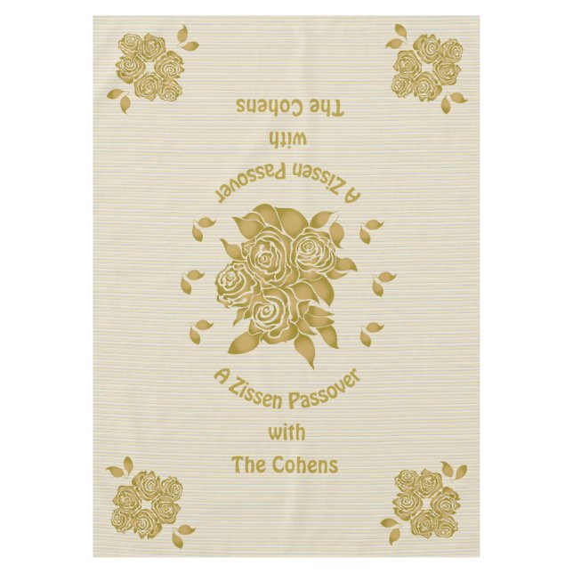 Pessach 60/84" Tabletecloth "Personalisiertes Sede Tischdecke (Vorderseite)