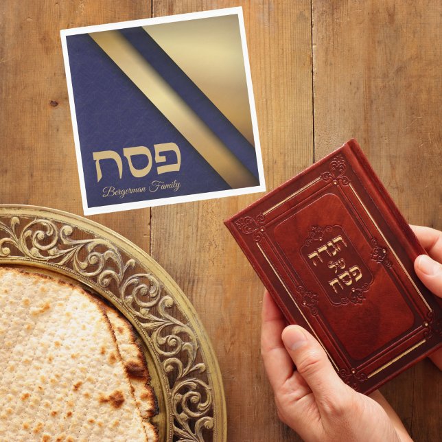 Pessach Blau und Gold Serviette (Von Creator hochgeladen)