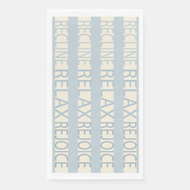 Pessach Handtuch Napkins Recline Relax Blue Serviette (Vorderseite)