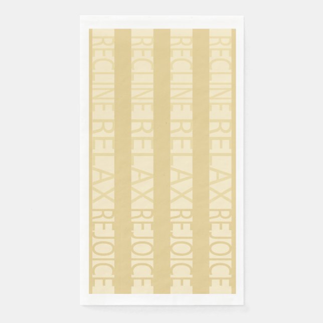 Pessach Handtuch Napkins Recline Relax Gold Serviette (Vorderseite)