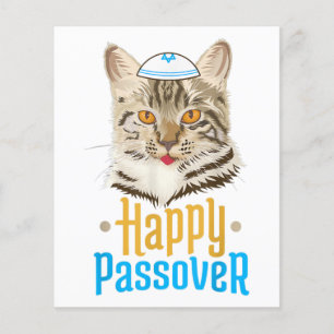 Pessach Happy Pessach Cat Funny Seder Juden Flyer