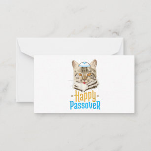 Pessach Happy Pessach Cat Funny Seder Juden Mitteilungskarte