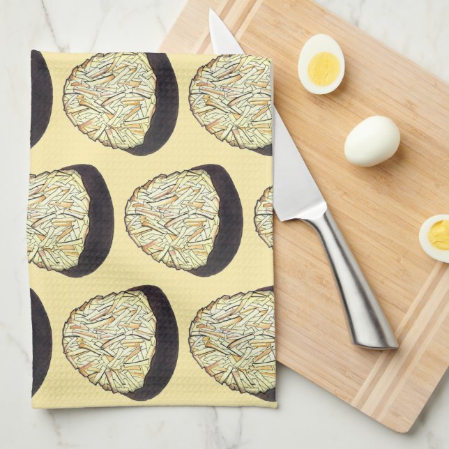 Pessach Macaroon Cookie Jüdische Bäckerei Kosher F Geschirrtuch (Viertel Falte)