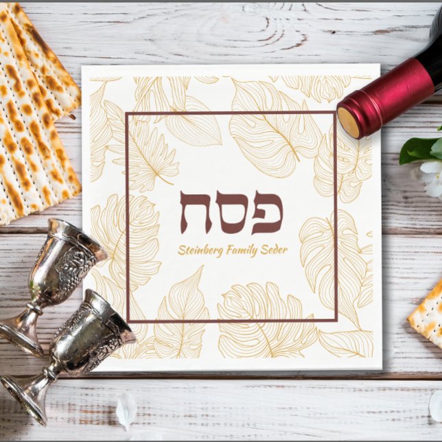 Pessach Personalisiert Seder Napkins w Hebrew Serviette (Von Creator hochgeladen)